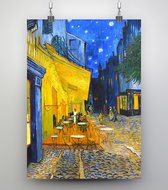 Poster Terras bij nacht - Vincent van Gogh
