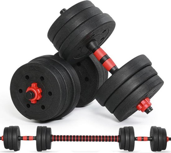 gelijkheid vezel Verandering Active Panther Verstelbare Halter & Dumbbell set - Professionele Gewichten  - Totaal 20 kg | bol.com