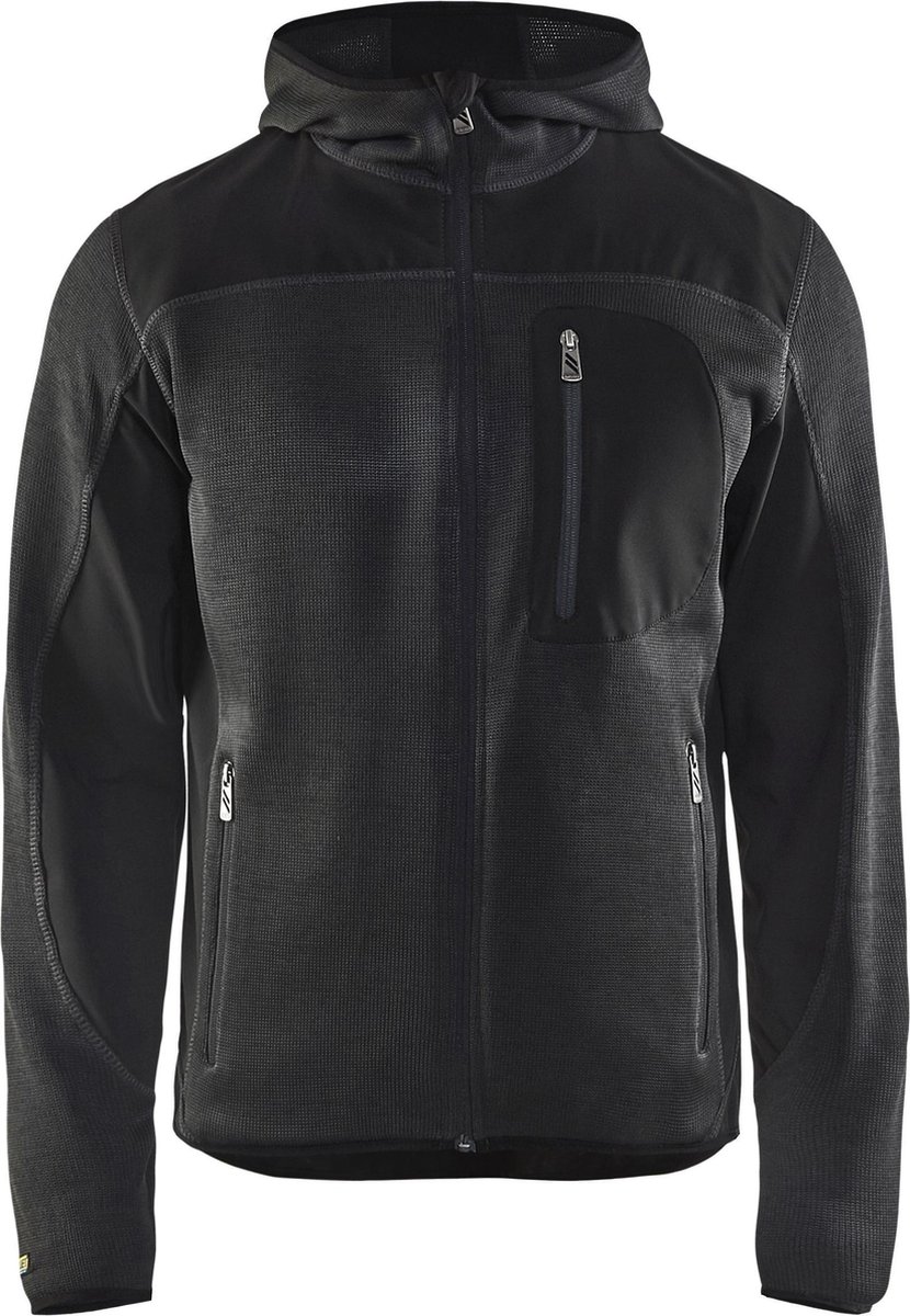 Blaklader Gebreid vest met softshell 4930-2117 - Donkergrijs/Zwart - XS