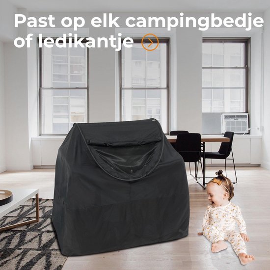 leveren Pigment Doordringen Deryan Luxe Campingbed klamboe - Ledikant Klamboe - Pop Up night cover -  Donkere... | bol.com