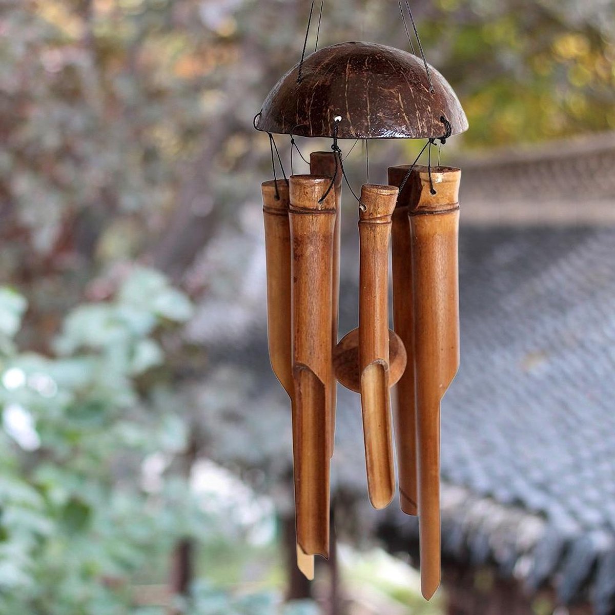 Kokosnoot Bamboe Windgong Windvanger Tuin decoratie Wind Chimes