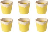 Costa Nova - vaisselle - tasse lungo - Grespresso Yellow - faïence - set de 6 - H 7.5 cm