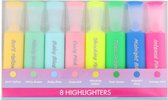 Markeerstift | Markeerstiften in 8 kleuren | School spullen | Kantoor | Highliters | Markers