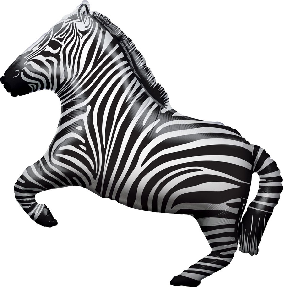 Kaleidoscope Folieballon Zebra Vorm 70 Cm Folie Zwart/wit