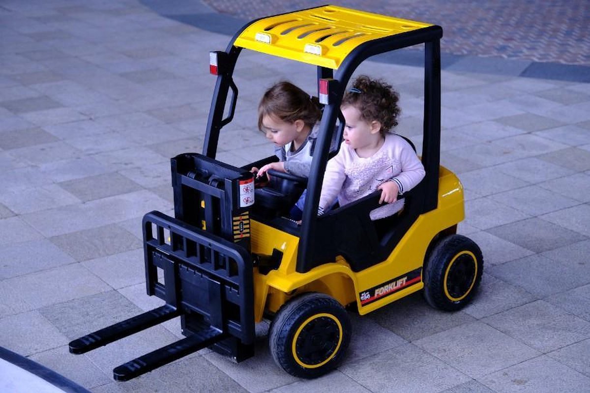 Elektrische kinderauto - Vork Heftruck Geel - 12V met afstandsbediening |  bol.com