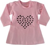 Jurkje old roze met hartjes print.