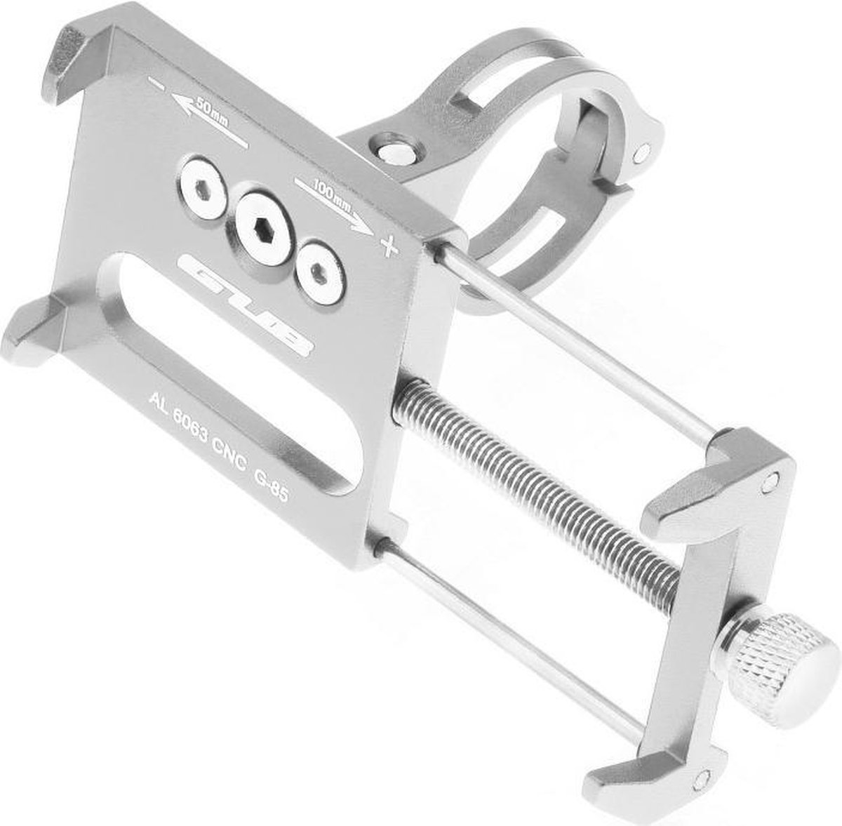 GUB G85 Fietshouder voor mobiele telefoon - Metaal - zilver