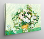 Canvas Rozen - Vincent van Gogh - 70x50cm