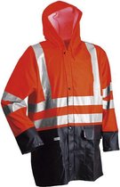 Regenjas Lyngsoe Fluoriserend Oranje / marine Maat M