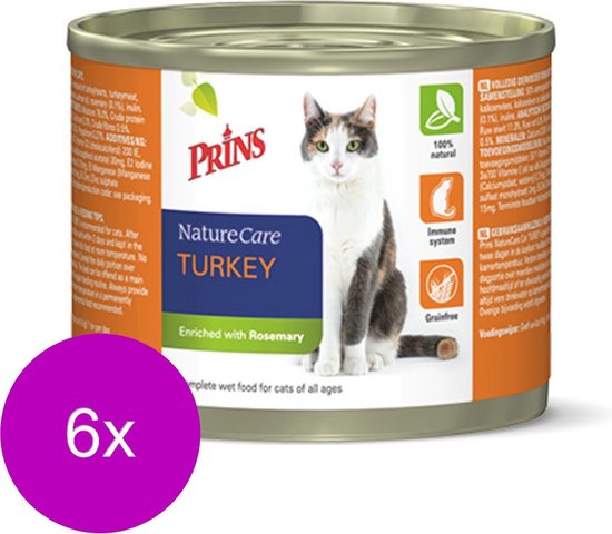 Prins NatureCare Cat Turkey 6x0,2kg