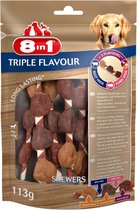 8in1 Delights Skewers Triple Flavour - Hondensnacks - Kip Varken Rund 6 stuks