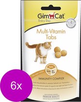 Gimcat Multi-Vitamine Tabs - Kattensnack - 6 x 40 g