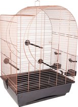 Bol.com Flamingo Vogelkooi Kelby Bruin&Koper&Zwart - - 45x32x64 cm aanbieding