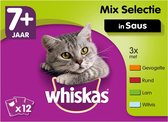 Whiskas 7+ Mix In Saus - Kattenvoer - 12x100 g