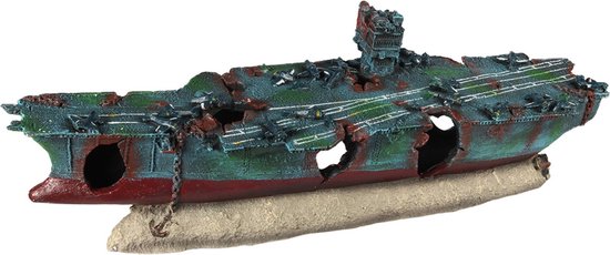 Vliegdekschip aquarium element 68x17,5x25cm