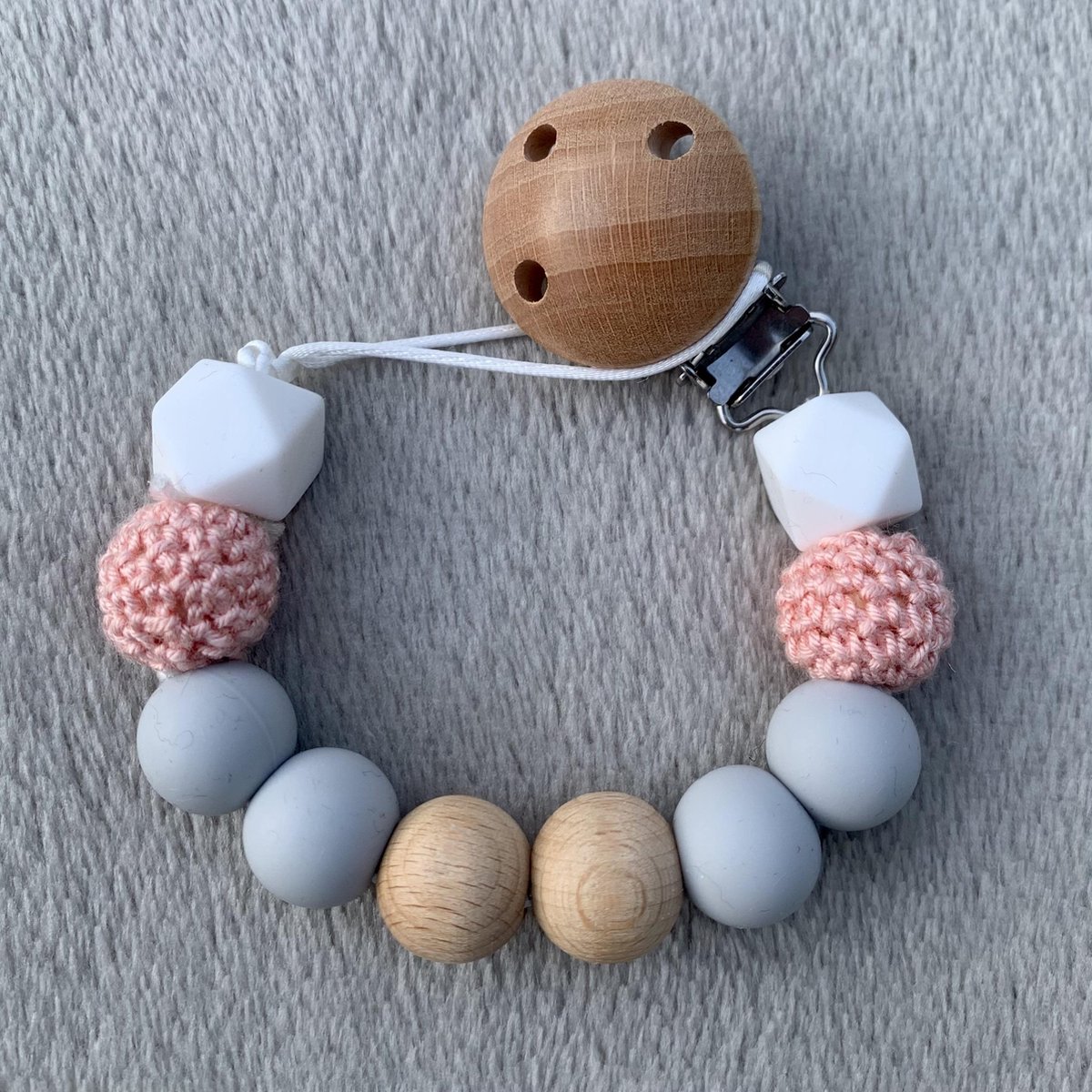 Goedkoopste Speenkoord roze | Kraamcadeau | Baby | Babyshower | Speenclip | Speenketting | Kralen | Bebbes