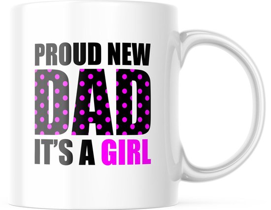 Mug Vaderdag Fier nouveau papa c'est une fille