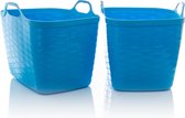 Curver - Opbergmand - Flexi Basket - 27 Liter - Blauw - PAKKET - 2 stuks