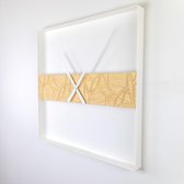 Woodsense® Moderne industriële stijlvolle design wandklok - 50 cm - Vierkant