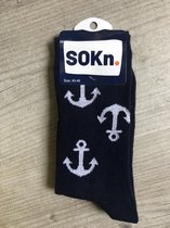 SOKn. trendy sokken "ANKER" 40-46  (Ook leuk om kado te geven !)