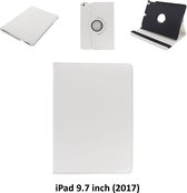 Apple iPad 9.7 (2017) en Apple iPad 9.7 (2018) Wit 360 graden draaibare hoes - Book Case Tablethoes- 8719273271728