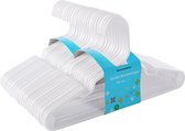 SONGMICS Hanger-Kids 30 stuks hoogwaardige kunststof met verzonken inkepingen met versterkte uiteinden, antislip 29,5 cm wit CRP06W-30