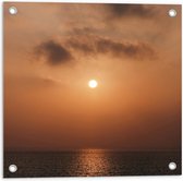 Tuinposter – Zon boven Zee - 50x50cm Foto op Tuinposter  (wanddecoratie voor buiten en binnen)