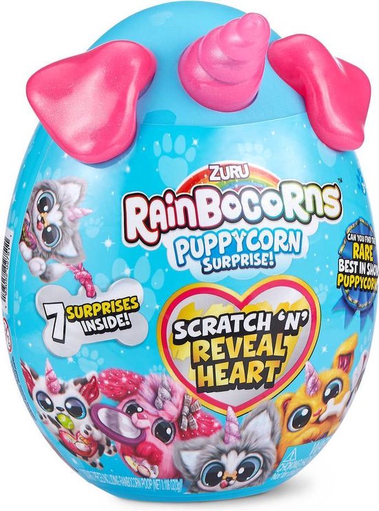Rainbocorns Puppycorn Rescue (Poodle) By ZURU, Collectible Plush, Stuffed Animal Girl Toys, Surprise Egg, Stickers, Syringe - View #6