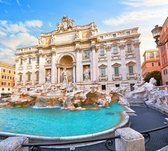 Toeristische trekpleister Fontana di Trevi in Rome - Fotobehang (in banen) - 350 x 260 cm