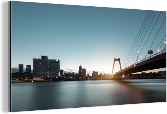 Uitzicht op de Nederlandse stad Rotterdam Aluminium - Foto print op Aluminium (metaal wanddecoratie)
