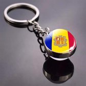 Andorra Vlag Sleutelhanger | EK Voetbal | Luxe Gift | Mooie Decoratie | Handige Producten | Glas | 1 Stuk | Volwassenen | Keer Op Keer | Rituals Producten | Geslaagd | Geslaagd Versiering | Mooie Cadeau