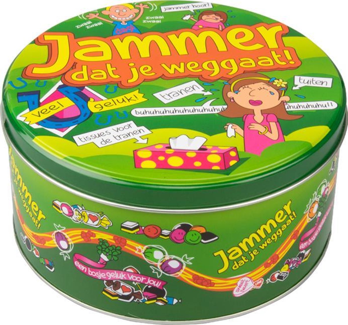 Drop - Jammer dat je weggaat - Gevuld met Drop - In cadeauverpakking met gekleurd lint