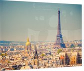 De Eiffeltoren in het zevende arrondissement van Parijs - Foto op Plexiglas - 60 x 40 cm