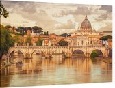 Sint-Pieter en Engelenbrug over de Tiber in Rome - Foto op Canvas - 90 x 60 cm
