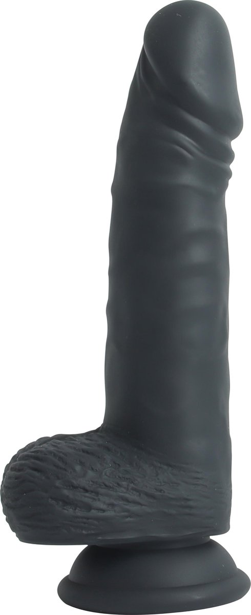 Goedkoopste Banoch | Dildo zwart siliconen penis met zuignap | lengte 17 cm | Ø 3,4 cm | 200 gram