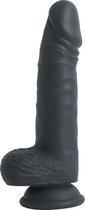 Banoch | Dildo zwart siliconen penis met zuignap | lengte 17 cm | Ø 3,4 cm | 200 gram