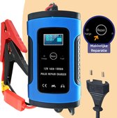Techgenics Acculader - Druppellader 12V - Voor Motor Auto Scooter Boot Camper - 12V/6A - Blauw