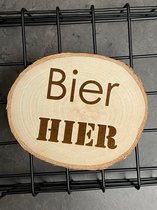 Onderzetter met opener "Bier Hier"