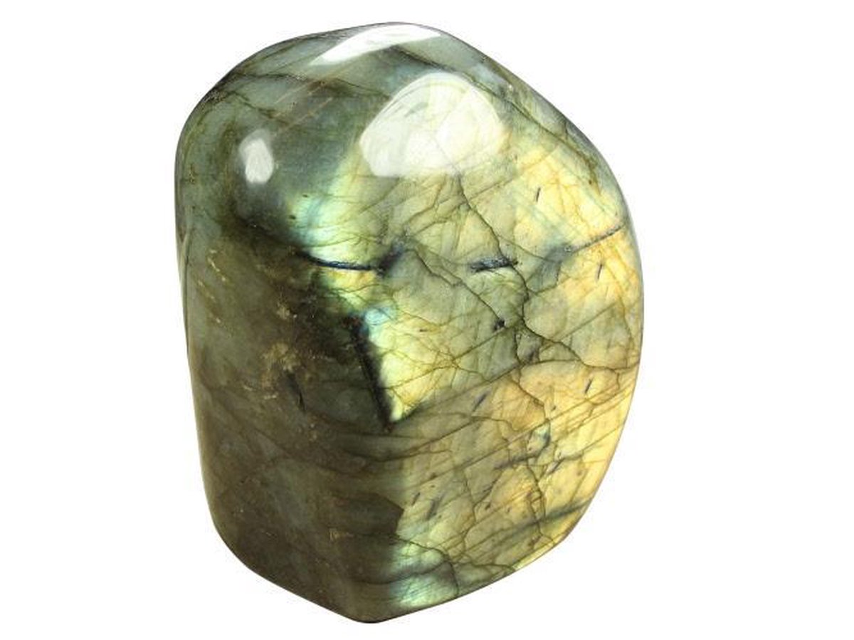 Gepolijste Labradoriet steen met prachtig kleurenspel 1177 gram