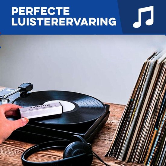 Platenborstel Premium 2 in 1 - Antistatisch - Platenreiniger - LP Borstel - Vinyl Borstel - Vinyl reiniger - LP schoonmaakset - LP Reinigingsset - LP Reiniger - LP Speler - Voor Mannen - Voor Vrouwen