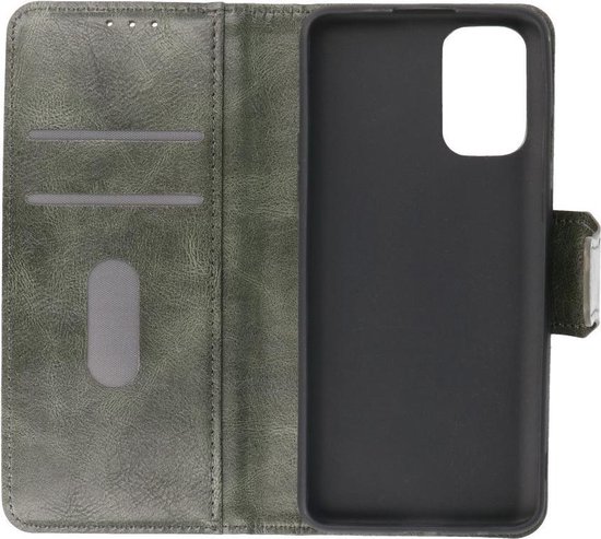 BestCases - OnePlus 9R Case - OnePlus 9R Bookcase Phone Case - OnePlus 9R Card Holder Wallet Case - Simili cuir - Vert foncé
