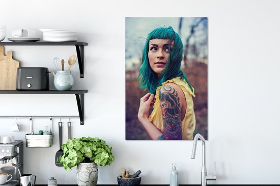 Art corporel sur le bras d'une jeune femme toile 60x90 cm - Tirage photo sur toile (Décoration murale salon / chambre)