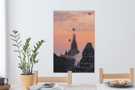 Ananda crépuscule temple Bagan toile 60x90 cm - impression photo sur toile peinture Décoration murale salon / chambre à coucher) / villes d' Asie Peintures Toile