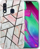 Samsung Galaxy A40 Marmer Case | Back Cover | TPU Telefoonhoesje