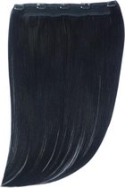 Remy Human Hair extensions Quad Weft straight 15 - zwart 1#