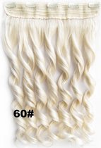 Clip in hairextensions 1 baan wavy blond - 60#
