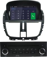 Peugeot 207 radio navigatie dvd carkit android 10 usb dab+ 64GB ook voor iphone