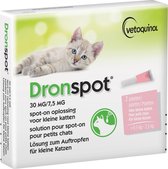 Dronspot Spot On Ontwormingsmiddel voor kleine katten (0,5 - 2,5 kg) 2 pipetten