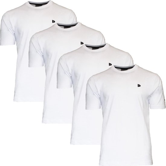 T-shirt Donnay - Lot de 4 - Chemise de sport - Homme - Taille XL - Blanc