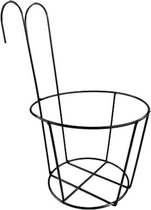 Industriële Pothanger RAYDEN - Balkon Bloempot / Balkonbak - Zwart - ø 30cm - Metaal